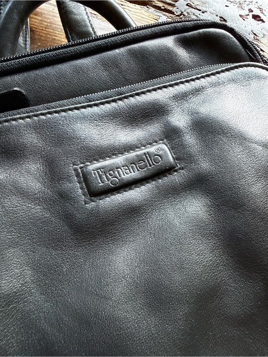 Tignanello black leather back back bag purse main image 4